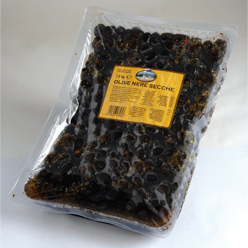 Olive Nere Secche Al Forno Condite