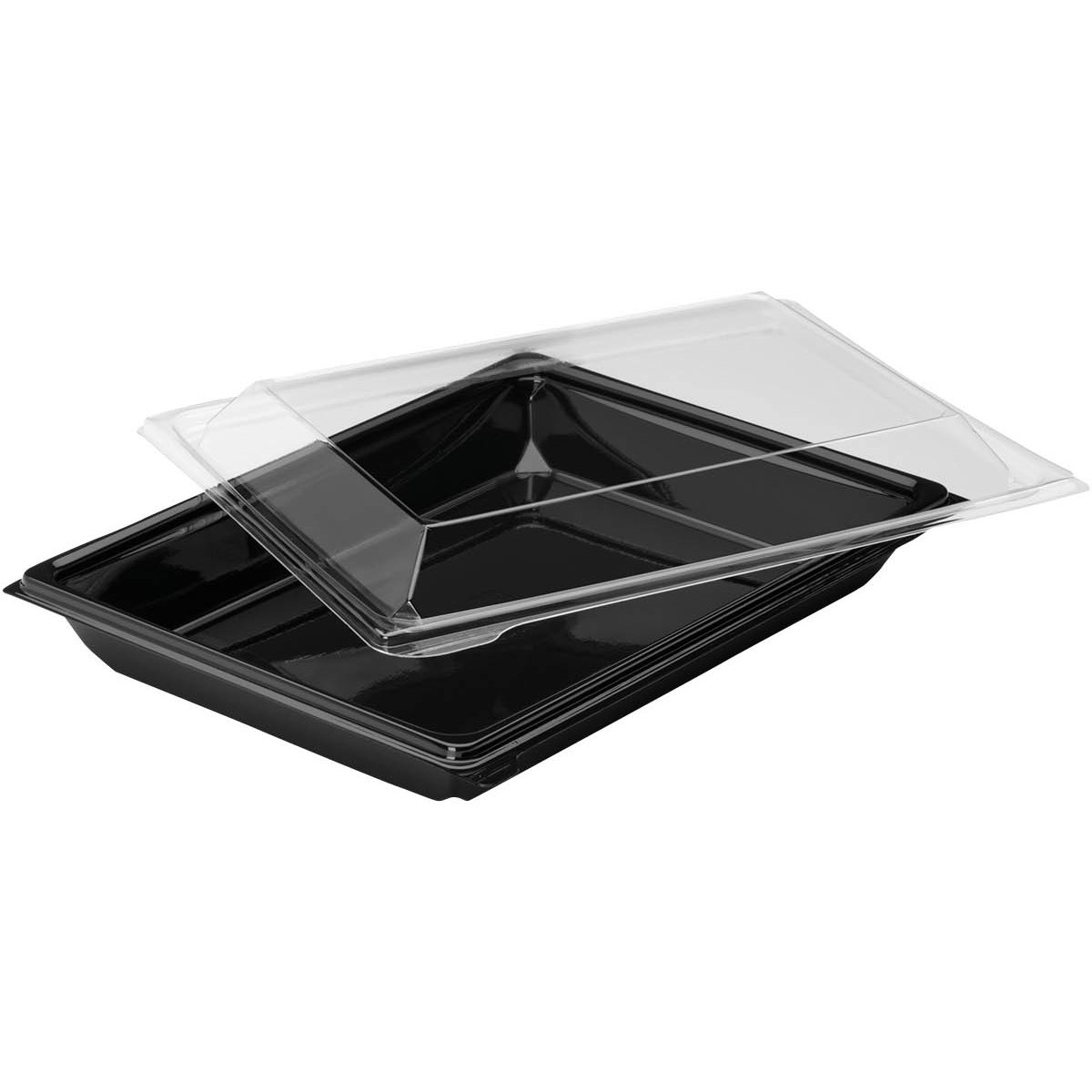 Vassoio Plastica Coperchio Nero 46x30 Cm (25 Pezz - Foto 3