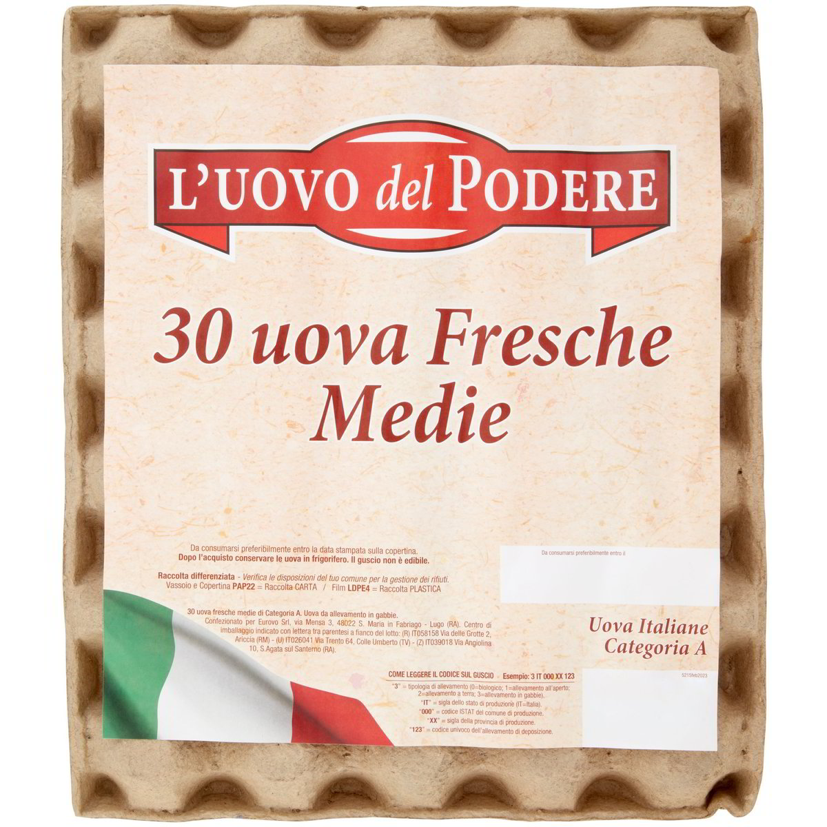 1 Pezzo Targa in Metallo Rustica con Uova Fresche di Fattoria