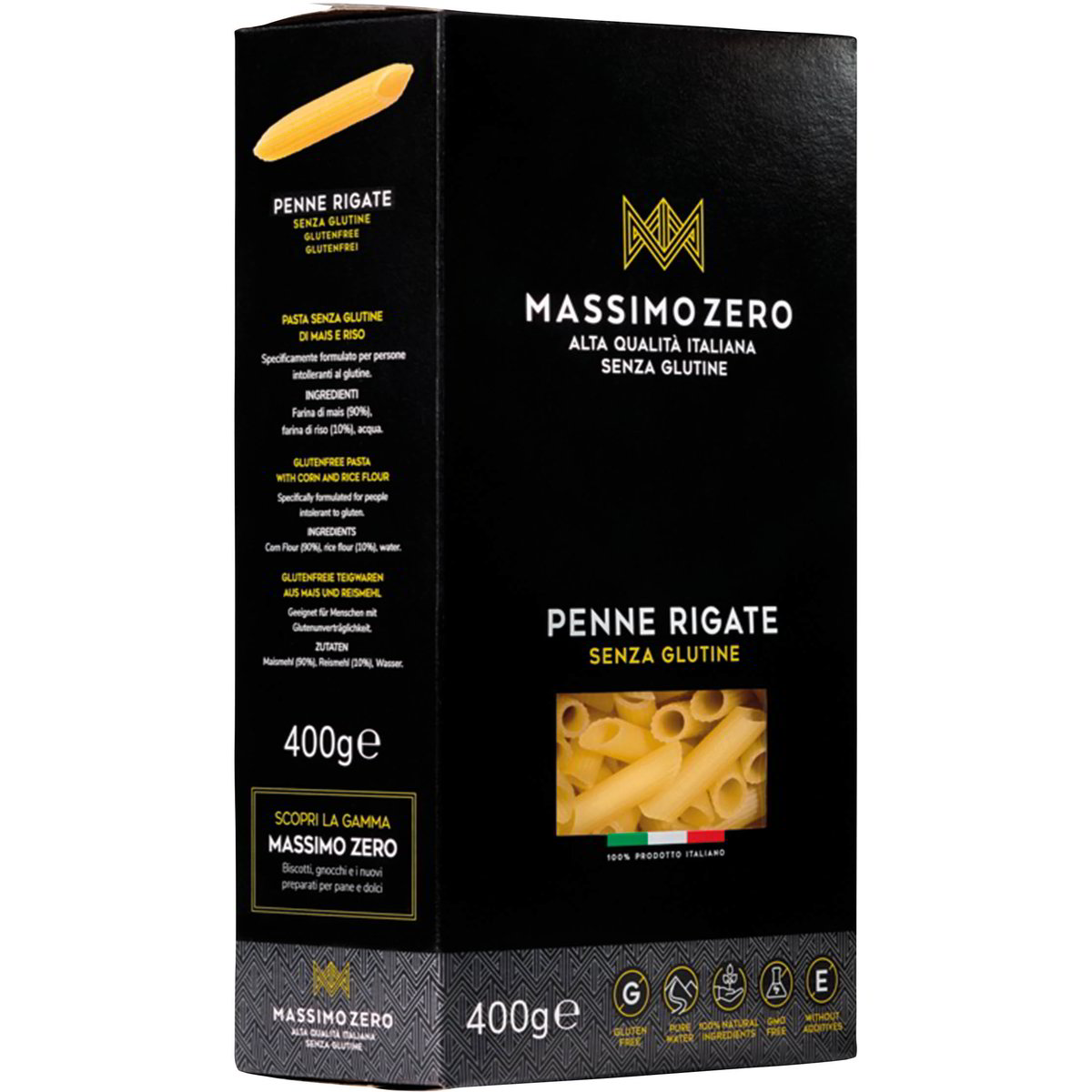 Primo Rigate Vendita MASSIMO ZERO PENNE RIGATE SENZA GLUTINE 400 G all'ingrosso ...