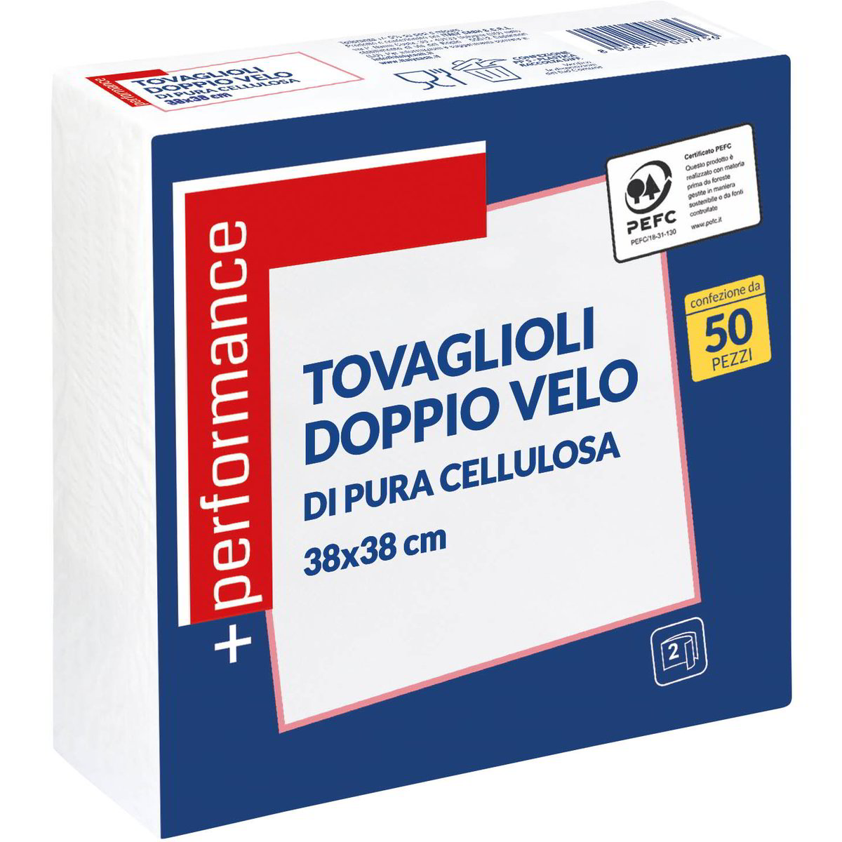 Vendita PERFORMANCE TOVAGLIOLI 38X38 2 VELI 50 PEZZI All ingrosso Vendita PERFORMANCE TOVAGLIOLI 38X38 2 VELI 50 PEZZI All ingrosso