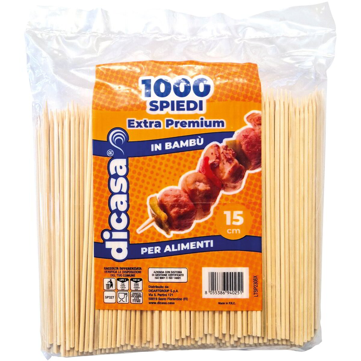 Spiedini di Bambù 25cm - Confezione da 1000 - BBQ, Malatang, Kanto